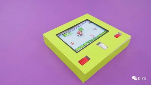 "diy纸板游戏机"超级玛丽水下版!