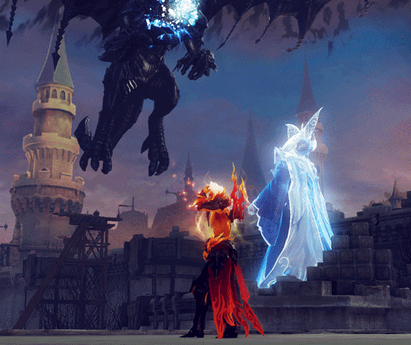 永恒之四大元素变身动图 火霸气风骚包