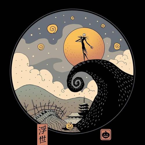 浮世绘风动漫插画