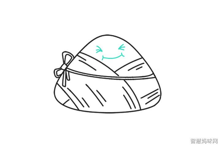 可爱卡通粽子简笔画步骤
