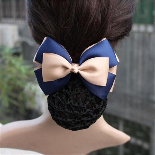 雅思涵职业头花空姐银行头饰网兜