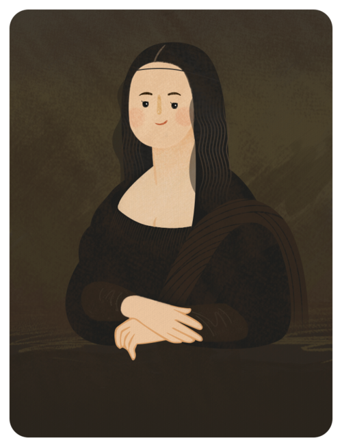 花生人界的蒙娜丽莎|插画|创作习作|假装爱学习