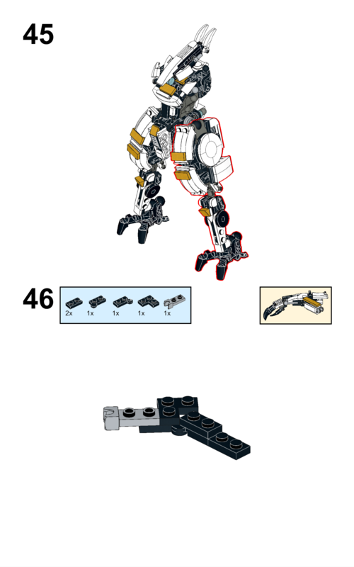 乐高moc积木赤狼机甲拼搭教程 零件表.