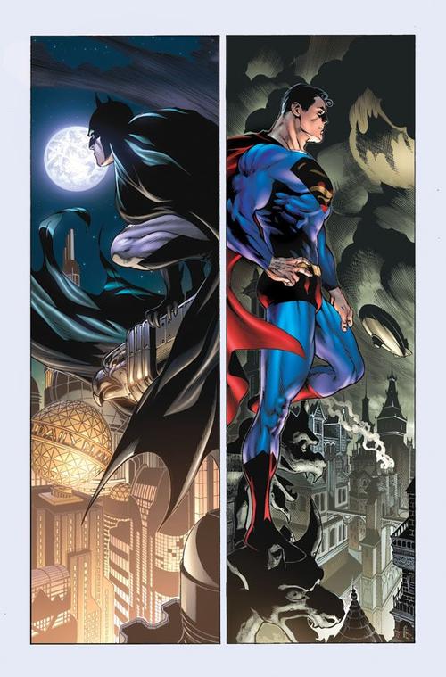 经典动漫人物插画蝙蝠侠和超人2