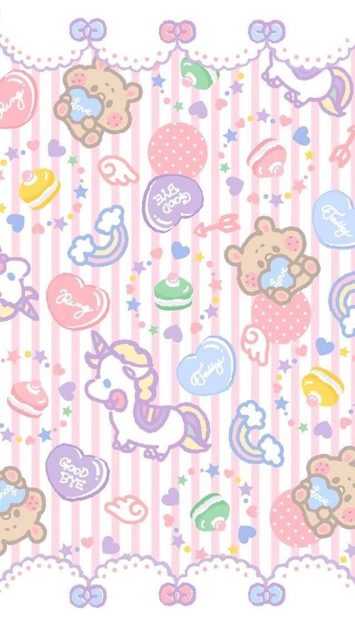 韩式小清新可爱手机壁纸79少女元素平铺壁纸锁屏壁纸79no20猫咪