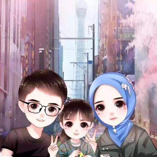 精美一家三口父母儿女微信头像