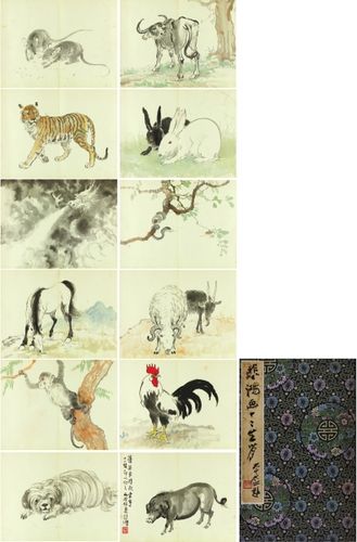 徐悲鸿《十二生肖册》即将上拍(图)