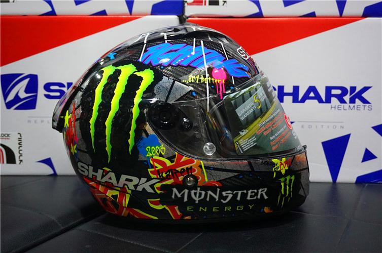 现货法国鲨鱼sharklorenzo洛伦佐碳纤维摩托车头盔赛车机车跑盔