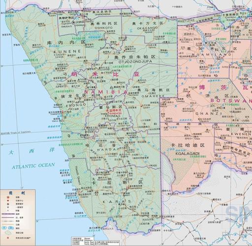 纳米比亚中文高清地图