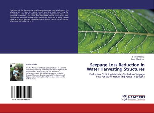 seepage loss reduction in water harvesting structures的封面
