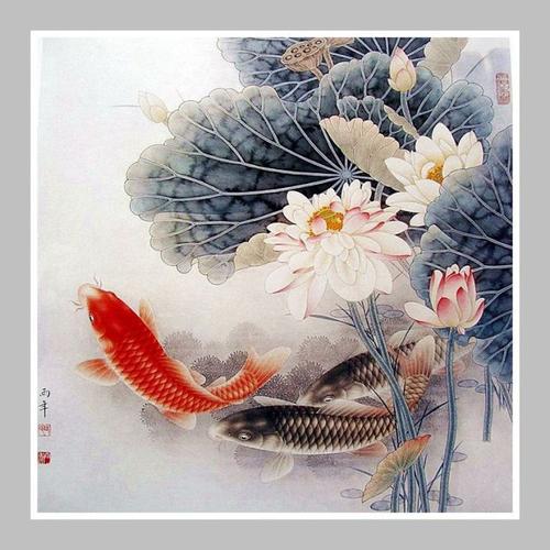 路雨年工笔画鱼一