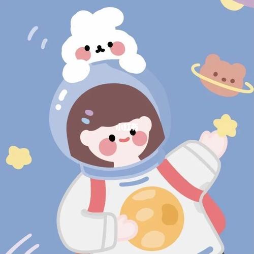 宇航员情侣头像|卡通头像_头像_情侣头像_卡通头像_前任_手机_头像