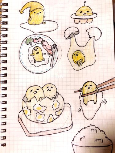 今日份简笔画一蛋黄哥0615_简笔画_蛋黄_简笔画教程_文化_绘画