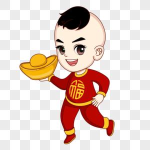男福娃财运滚滚男福娃金元宝素材