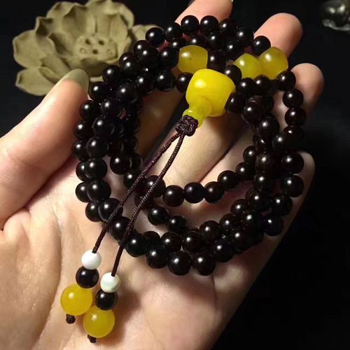 原创108老料椰蒂佛珠手链 diy椰蒂念珠手串 尺寸 6mm