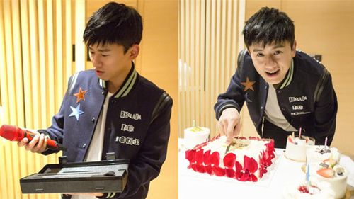 张杰生日收惊喜礼物 爱不释手开心切蛋糕