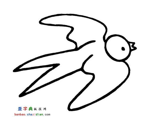鸟类简笔画:燕子