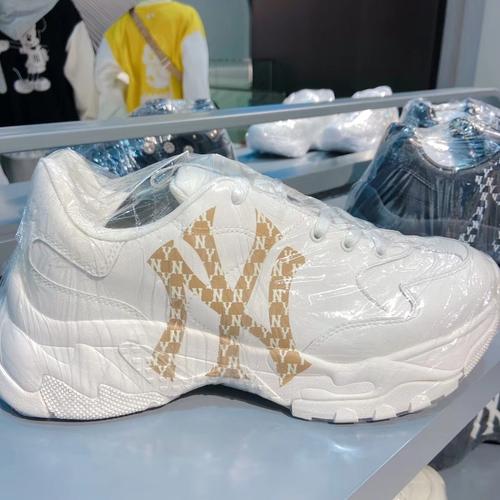 韩国正品mlb女鞋老爹ny洋基队老花男鞋增高板鞋