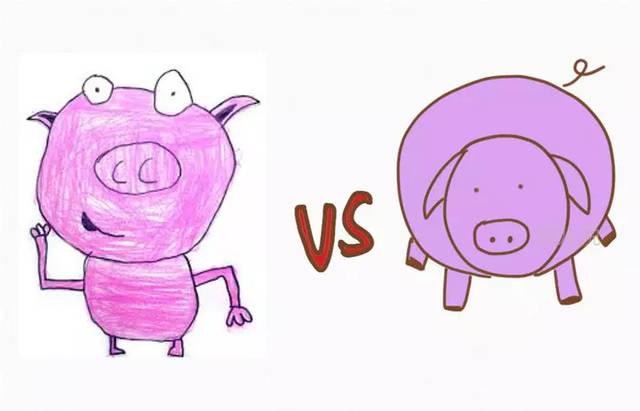 孩子们纯天然的涂鸦vs简笔画化的画!值得父母们深思