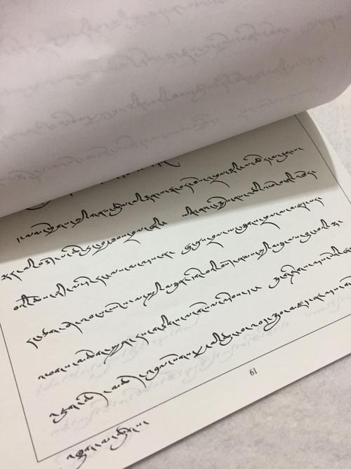 藏文藏语练习字帖竹笔字练习丘玛簇体藏语草体书写