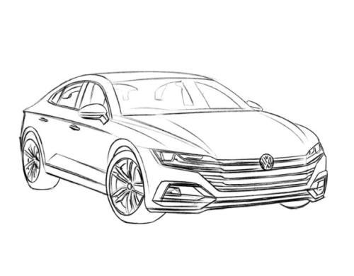 幼儿园大众车子简笔画