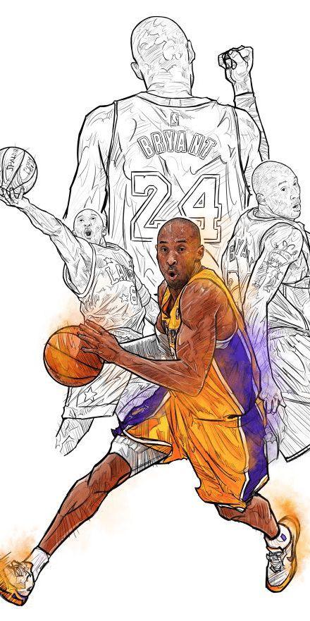 手机桌面壁纸——nba球星插画