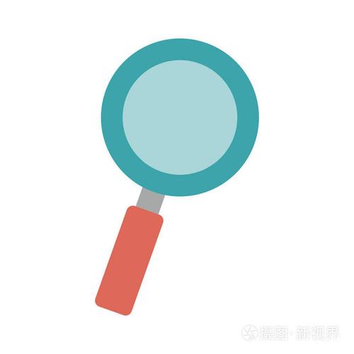 带红色基地的放大镜插画-正版商用图片0tg3bl-摄图新