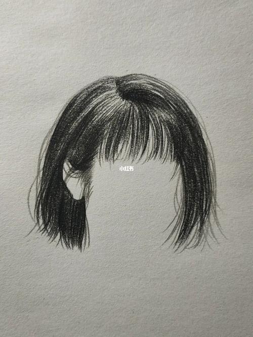 素描_短发_刘海_绘画_发型_零基础学画画_兴趣爱好_绘画