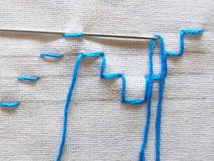 刺绣的基础针法5之缝合线绣图解教程