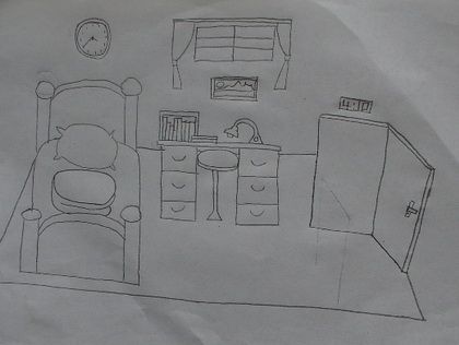 画虽不精,但确实真实再现了各个房间.挺棒的! 