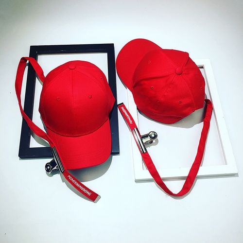 帽子女春夏韩版gd明星同款夹子超长调节带子棒球帽情侣弯檐鸭舌帽