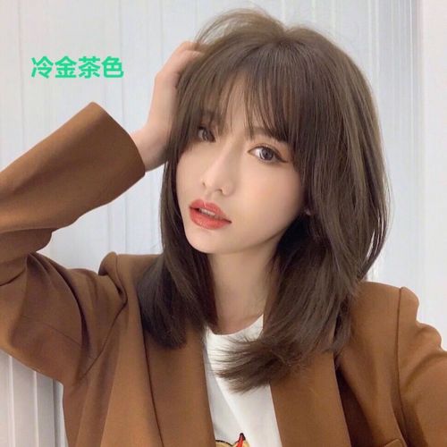 2021流行发型,2021流行发型女圆脸 亚麻灰棕染发剂2021流行色纯自己在家染头发显白 冷金