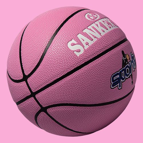 号青少年女子专用耐磨防滑中小学生幼儿园软皮花篮球粉色 6 号儿童 5