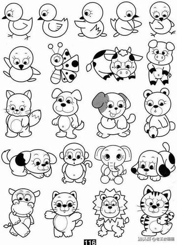 简笔动物画一组
