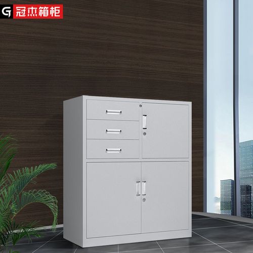 佛山文件柜密码锁矮柜偏三斗内保多斗柜办公资料柜财务档案铁皮柜