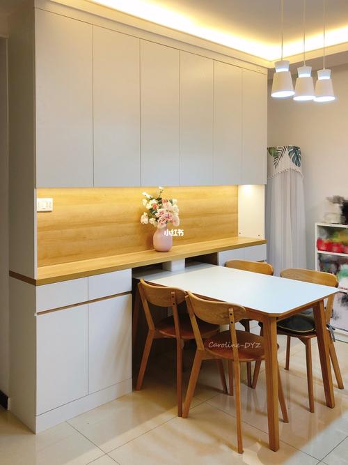 定制餐边柜-白色原木色_餐边柜_家居家装_家具