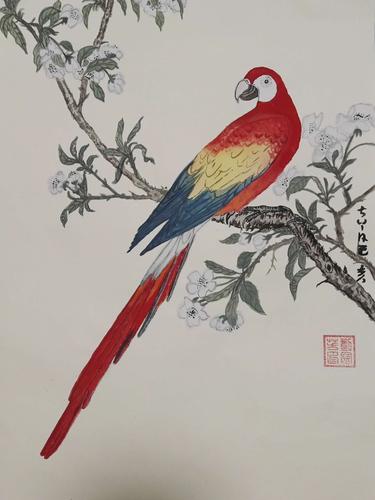 七丫头部分国画习作