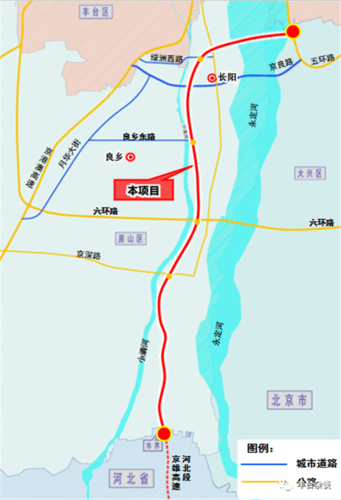 京雄高速沿线串联丰台河西以及房山长阳,良乡等