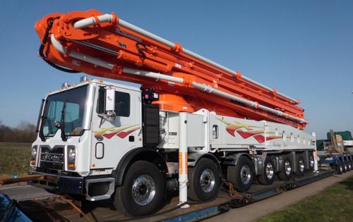 7桥65米,施维英最长臂架泵车,一小时泵送混凝土162m643