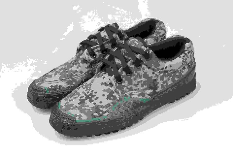 3544劳保鞋作训鞋单底林地款防滑耐磨迷彩鞋胶鞋 军训