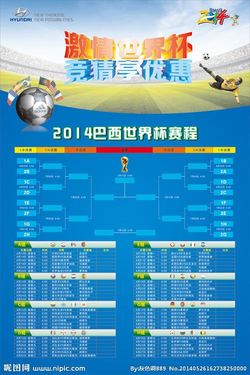 2014世界杯赛程表图片