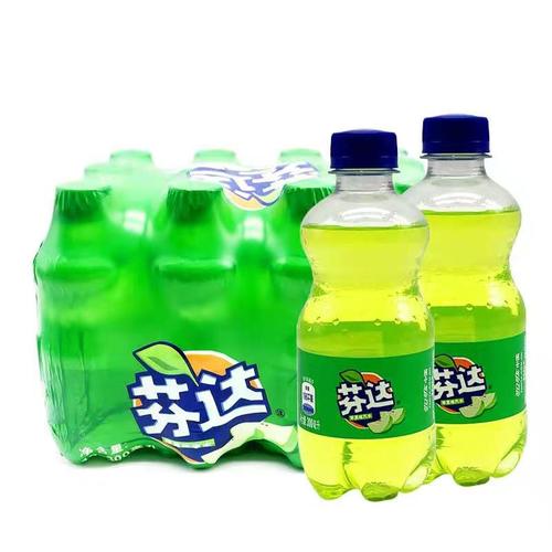 果味可口可乐迷你芬达苹果300ml碳酸饮料水果汽水碳酸饮料