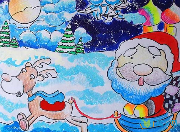 圣诞节图片儿童画