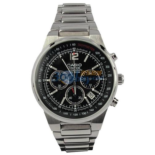 casio卡西欧edifice系列三眼多功能都会钢带男表ef500d1av