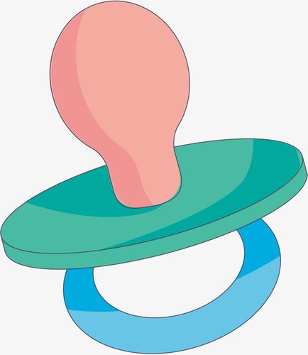 婴儿用品卡通奶嘴矢量图下载