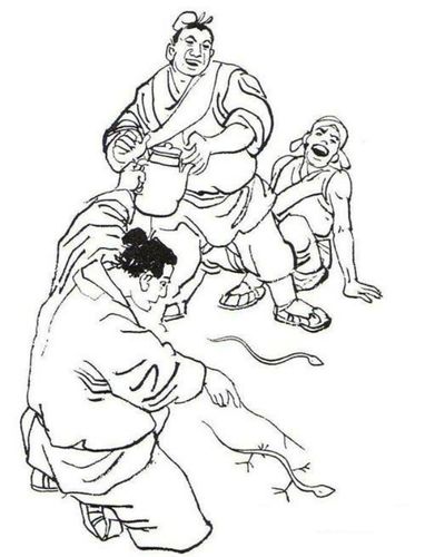 画蛇添足简笔画 成语故事简笔画