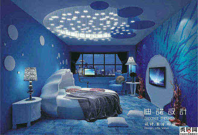 豪华酒店房间3d立体画背景墙装修图 创意彩色3d立体画