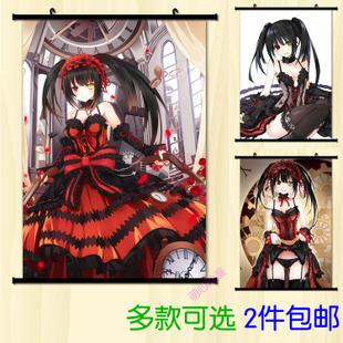 约会大作战挂画 时崎狂三 动漫挂画壁画装饰海报卷轴画 任意定做