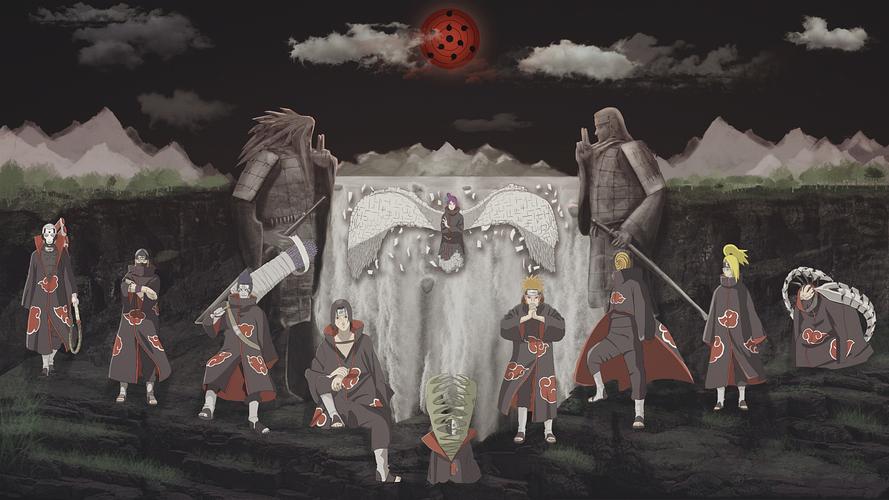 火影壁纸 晓 参上!