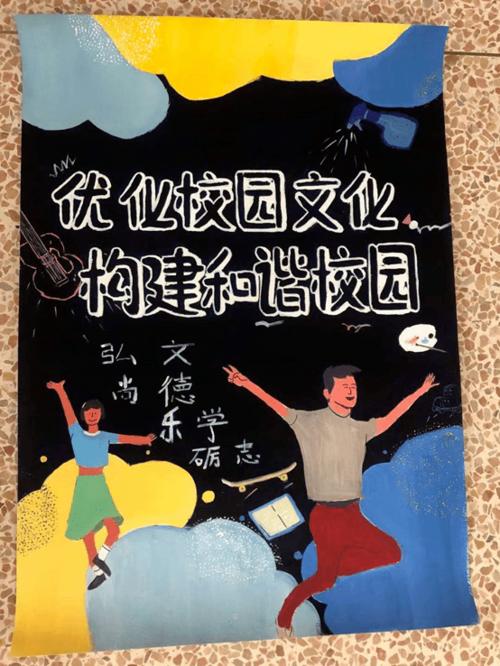 艺术文化节|"构建和谐校园"优秀手绘海报巡礼